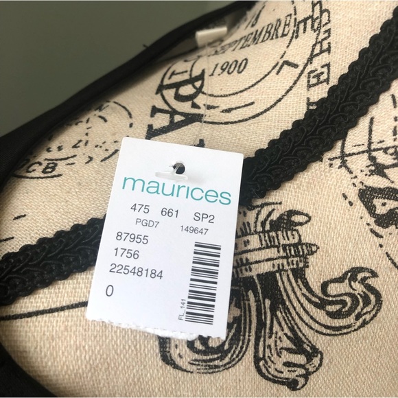 Maurice’s black flower blouse size XL - Picture 5 of 5